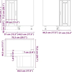 vidaXL Armarios Y Almacenamiento-Mueble bajo esquina de cocina Lucca madera reconstituida