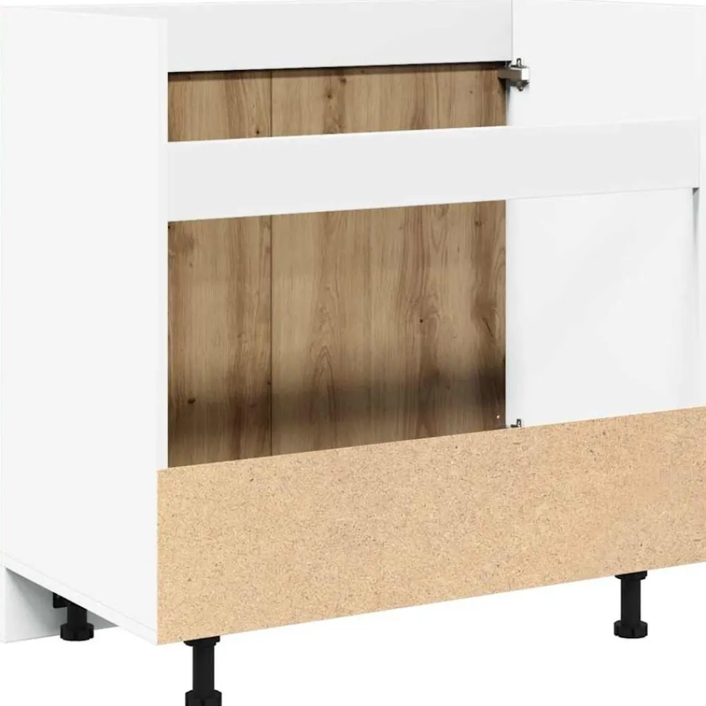 vidaXL Armarios Y Almacenamiento-Mueble bajo fregadero "Lyon" roble artesanal 80x46x81,5 cm madera de ingeniería