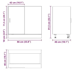vidaXL Mueble bajo para fregadero 