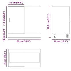 vidaXL Mueble bajo para fregadero