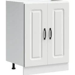 vidaXL Mueble bajo para fregadero Kalmar 60x46x81,5 cm Blanco New