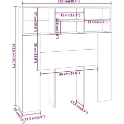 vidaXL Camas Y Accesorios-Mueble cabecero 100x19x103,5 cm