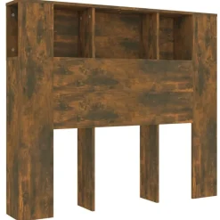 vidaXL Mueble cabecero color 120x18,5x102,5 cm Roble ahumado Best
