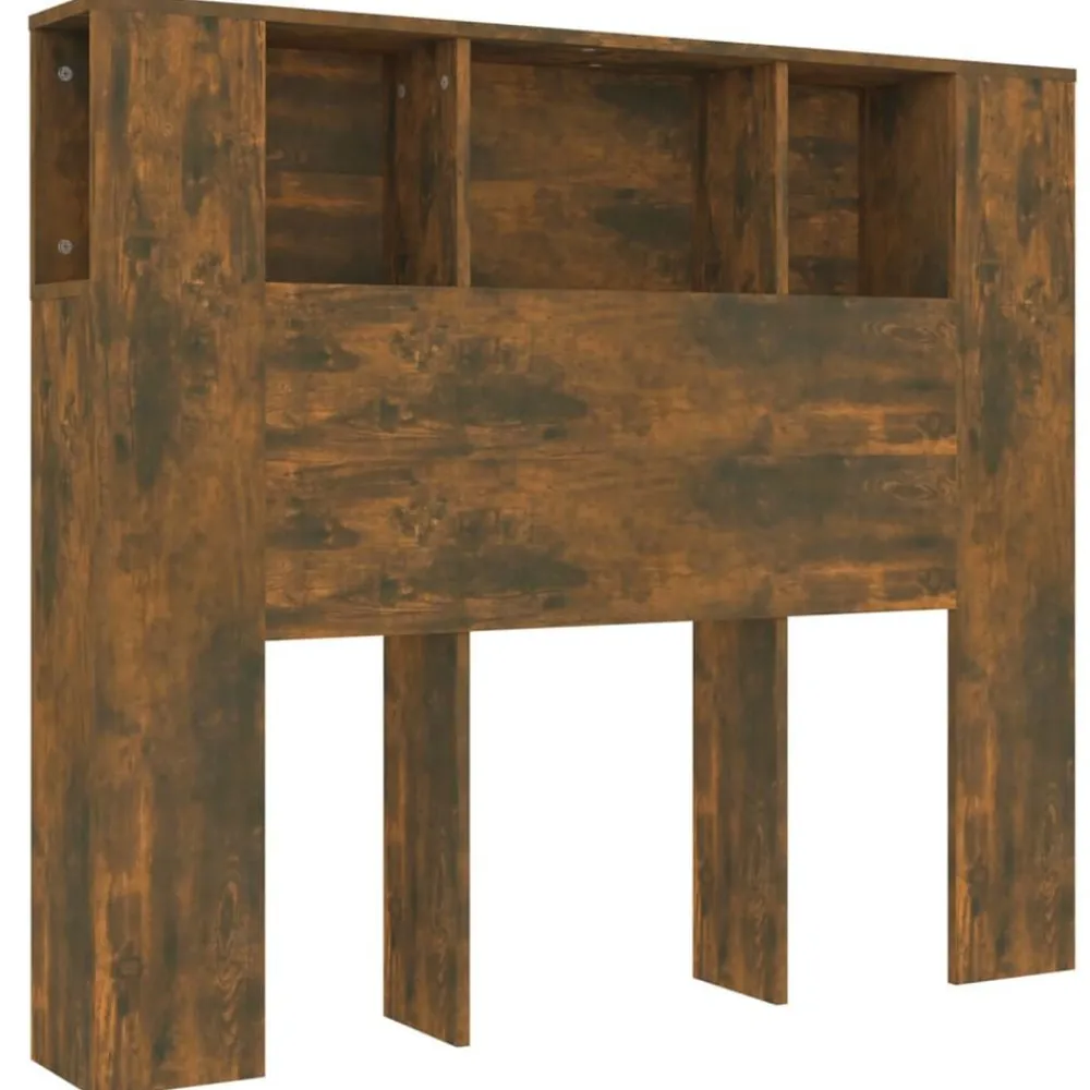 vidaXL Mueble cabecero color 120x18,5x102,5 cm Roble ahumado Best
