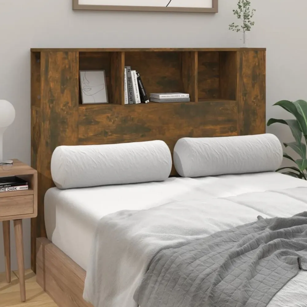 vidaXL Mueble cabecero color 120x18,5x102,5 cm Roble ahumado Best