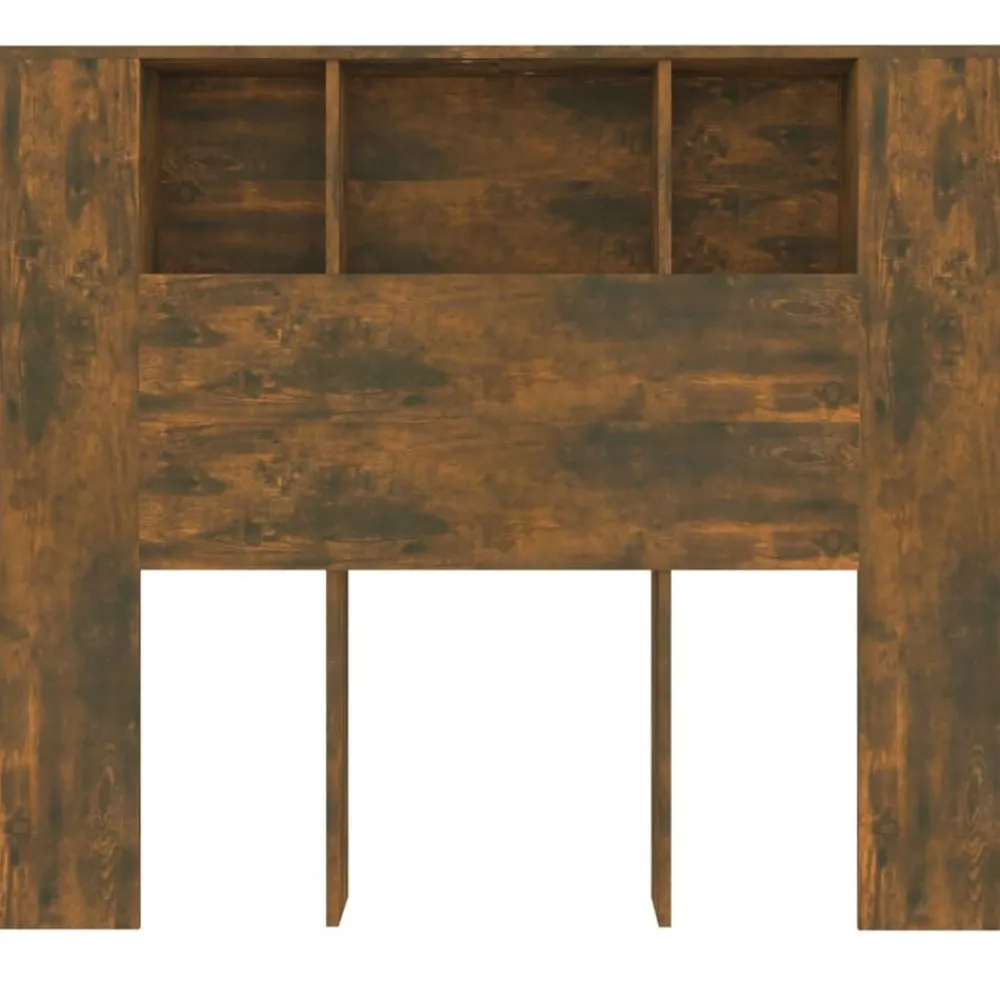 vidaXL Mueble cabecero color 120x18,5x102,5 cm Roble ahumado Best