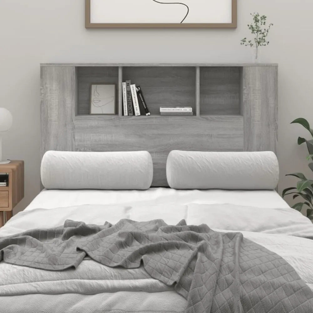 vidaXL Mueble cabecero 120x18,5x102,5 cm Gris sonoma Best