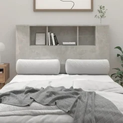 vidaXL Mueble cabecero gris hormigón 120x18,5x102,5 cm Gris hormig&oacute;n Discount