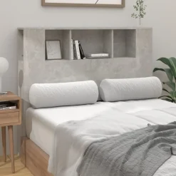 vidaXL Mueble cabecero gris hormigón 120x18,5x102,5 cm Gris hormig&oacute;n Discount