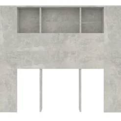 vidaXL Mueble cabecero gris hormigón 120x18,5x102,5 cm Gris hormig&oacute;n Discount