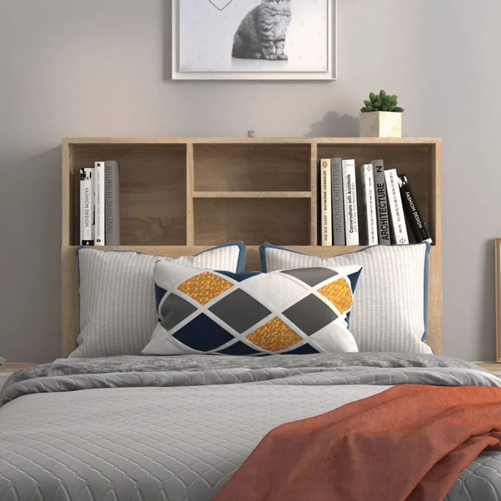 vidaXL Mueble cabecero 100x19x103,5 cm Roble Sonoma Outlet