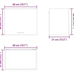vidaXL Mueble colgante 2 pcs 50 x 31 x 40 cm Madera de ingeniería White Discount