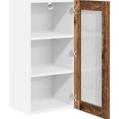 vidaXL Armarios Y Almacenamiento-Mueble colgante con almacenamiento Madera vieja 40 x 31 x 80 cm