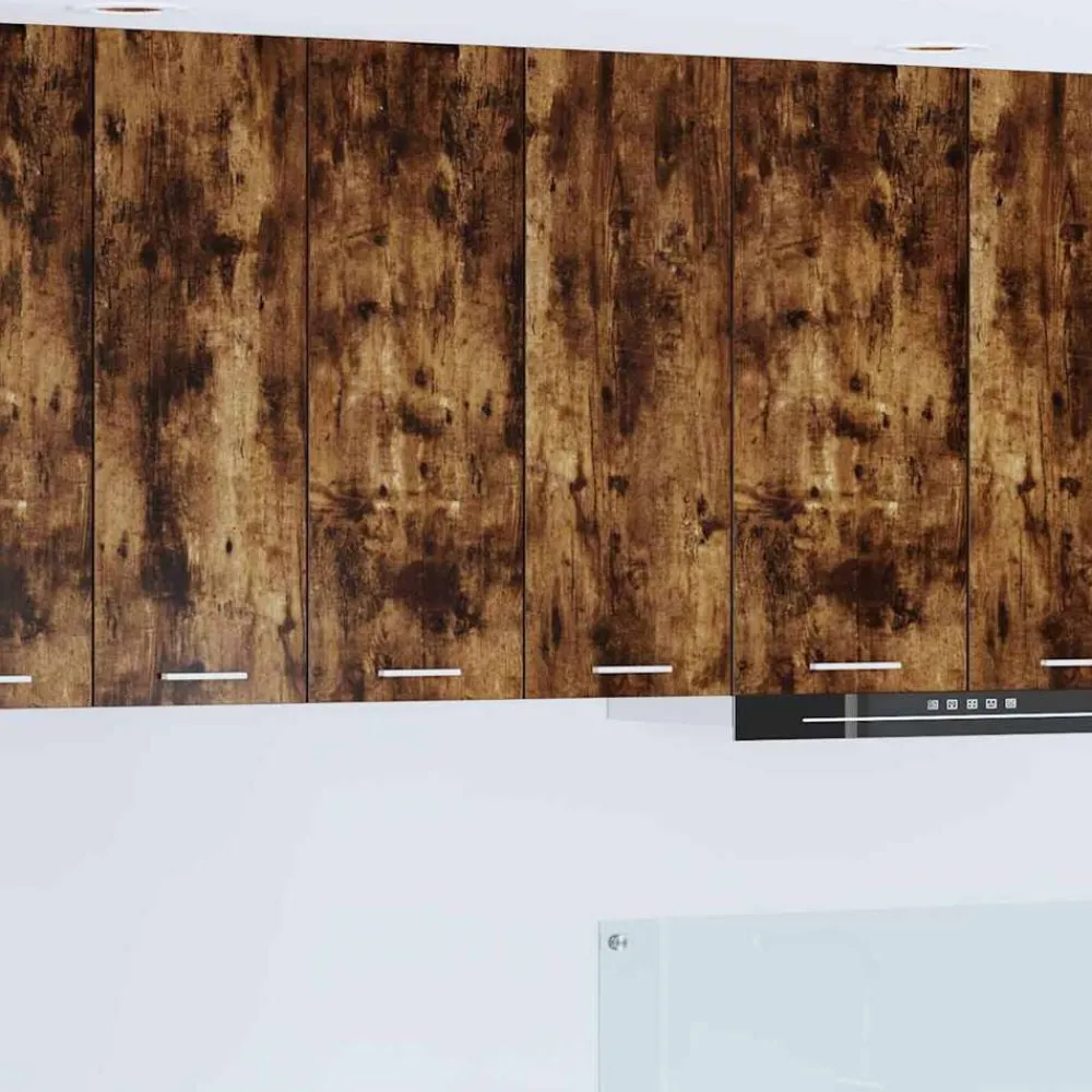 vidaXL Mueble colgante con puerta 60 x 31 x 80 cm Roble ahumado Discount