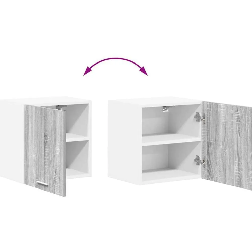vidaXL Mueble colgante con puerta 2 pcs y 40 x 31 x 40 cm Gris sonoma Online