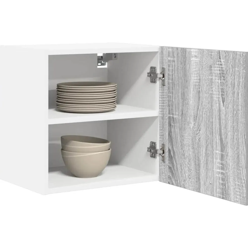 vidaXL Mueble colgante con puerta 2 pcs y 40 x 31 x 40 cm Gris sonoma Online