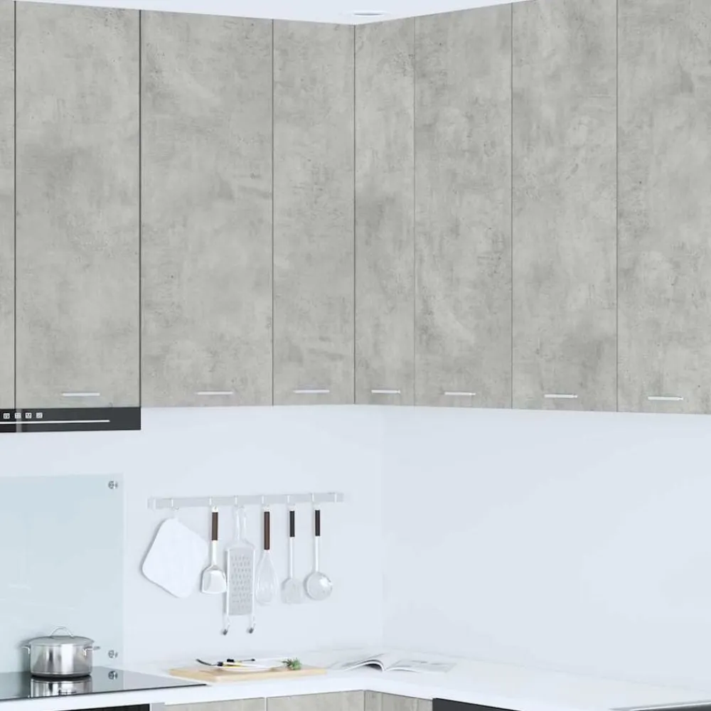vidaXL Mueble colgante con puerta y 57 x 57 x 100 cm Gris concreto