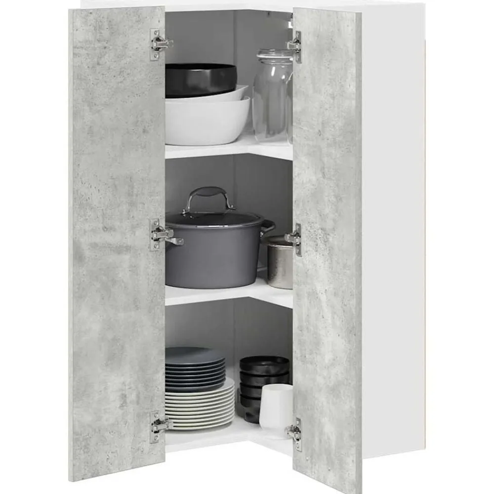 vidaXL Mueble colgante con puerta y 57 x 57 x 100 cm Gris concreto