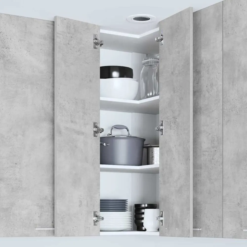 vidaXL Mueble colgante con puerta y 57 x 57 x 100 cm Gris concreto