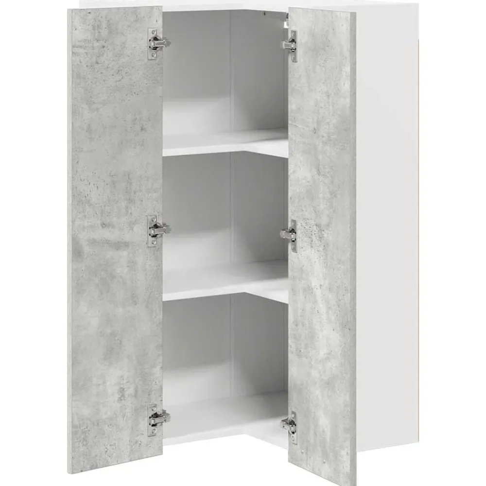 vidaXL Mueble colgante con puerta y 57 x 57 x 100 cm Gris concreto