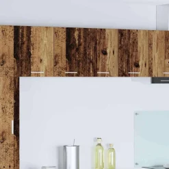 vidaXL Mueble colgante con puerta 2 pcs Madera Vieja y 60 x 31 x 40 cm Madera envejecida Discount