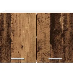 vidaXL Mueble colgante con puerta 2 pcs Madera Vieja y 60 x 31 x 40 cm Madera envejecida Discount