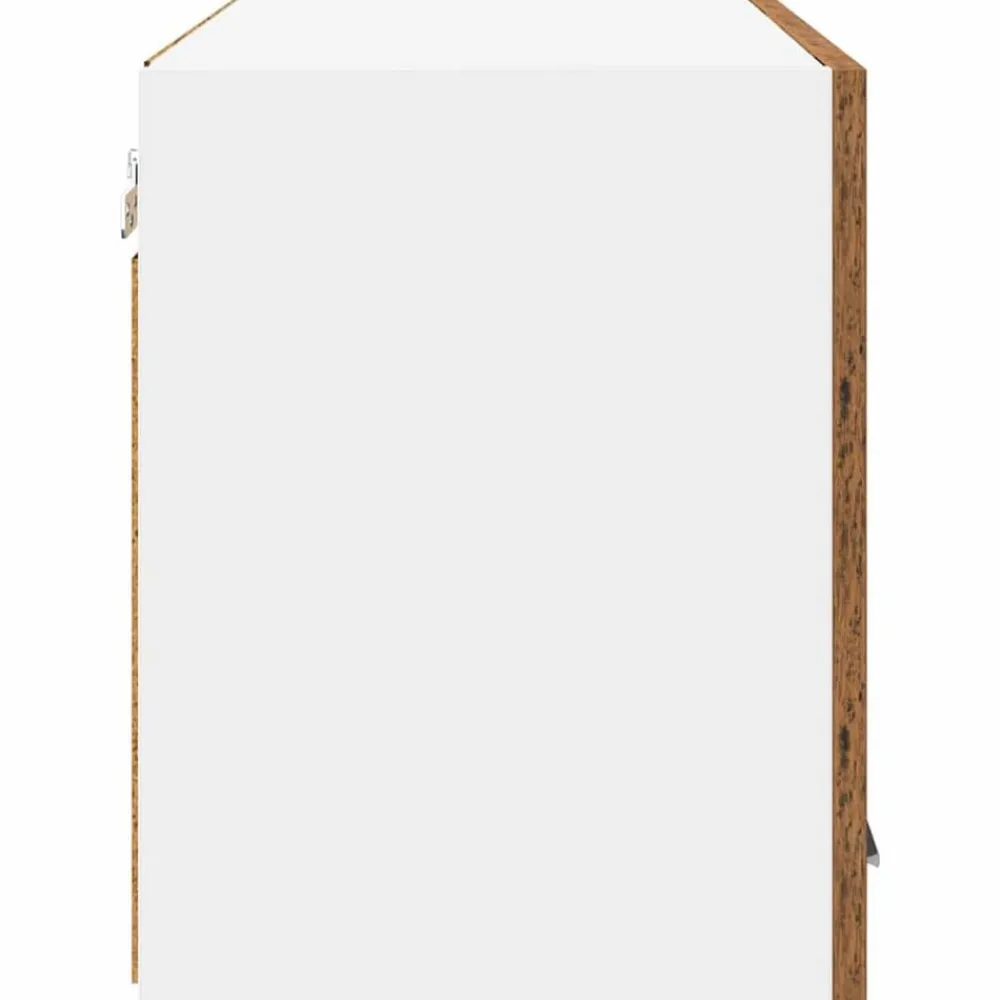 vidaXL Mueble colgante con puerta 2 pcs Madera Vieja y 60 x 31 x 40 cm Madera envejecida Discount