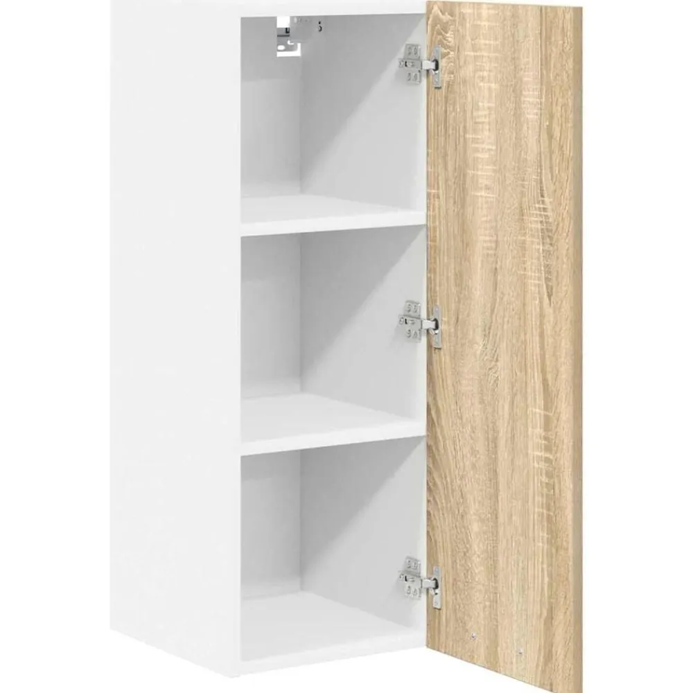 vidaXL Mueble colgante con puerta Roble Sonoma y 30 x 31 x 80 cm Madera reciclada Hot