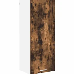 vidaXL Mueble colgante con puerta 40 x 31 x 100 cm Roble ahumado Clearance