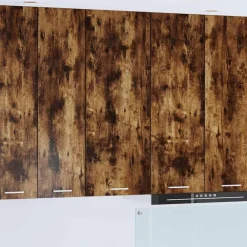 vidaXL Mueble colgante con puerta 40 x 31 x 100 cm Roble ahumado Clearance