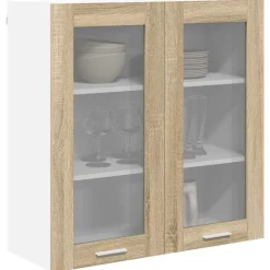 vidaXL Mueble colgante con almacenamiento Roble Sonoma 80 x 31 x 80 cm Madera reciclada