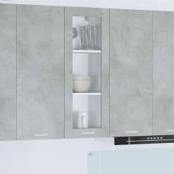 vidaXL Mueble colgante con puerta 40 x 31 x 100 cm Gris concreto Outlet