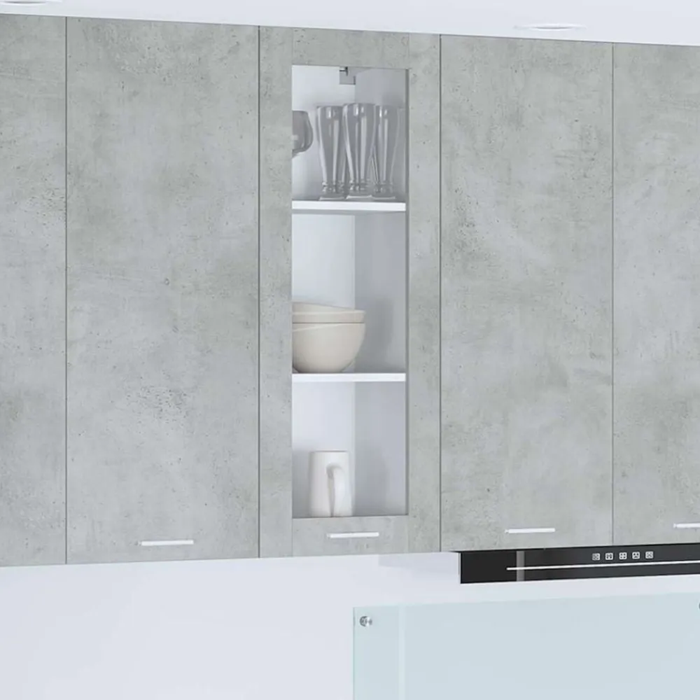 vidaXL Mueble colgante con puerta 40 x 31 x 100 cm Gris concreto Outlet