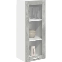 vidaXL Mueble colgante con puerta 40 x 31 x 100 cm Gris concreto Outlet