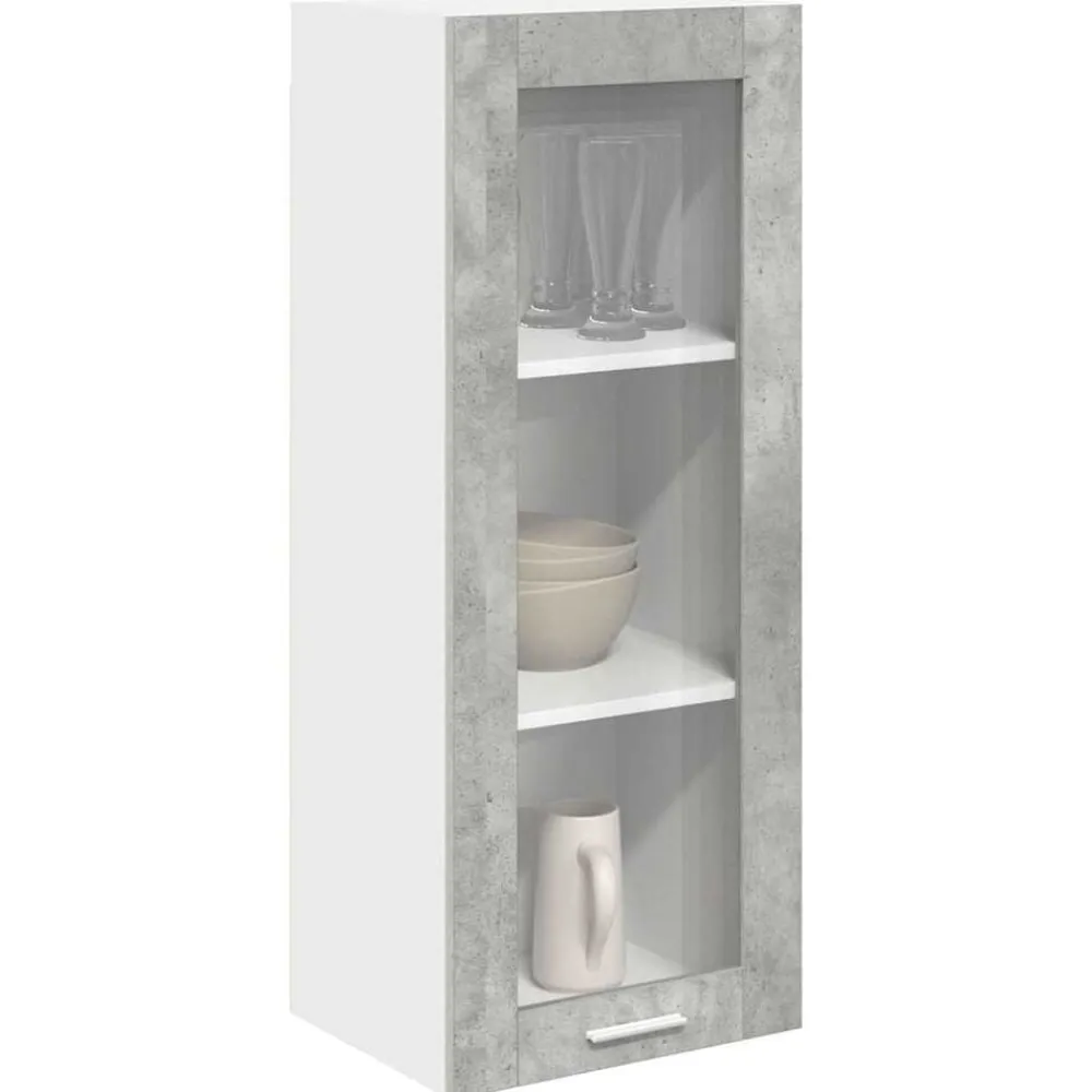 vidaXL Mueble colgante con puerta 40 x 31 x 100 cm Gris concreto Outlet
