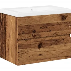 vidaXL Armarios Y Almacenamiento-Mueble con lavabo integrado madera envejecida