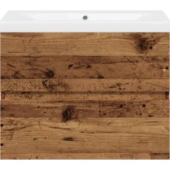 vidaXL Armarios Y Almacenamiento-Mueble con lavabo integrado madera envejecida