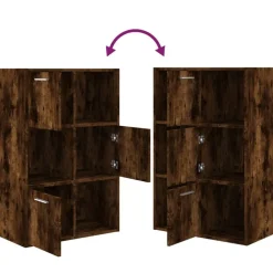 vidaXL Mueble de almacenaje 60x29,5x90 cm Roble ahumado Hot