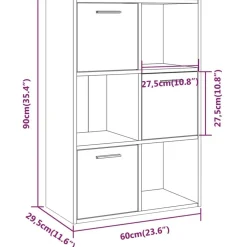 vidaXL Estanterías-Mueble de almacenaje 60x29,5x90 cm