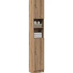 vidaXL Conjuntos De Muebles-Mueble de baño Artisan Oak 32x25,5x190 cm Madera de ingeniería