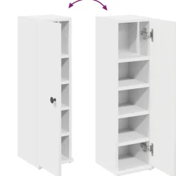 vidaXL Conjuntos De Muebles-Mueble de baño con portarrollos 20,5x22x72 cm