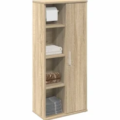 vidaXL Conjuntos De Muebles-Mueble de baño con portarrollos 39x22x90 cm