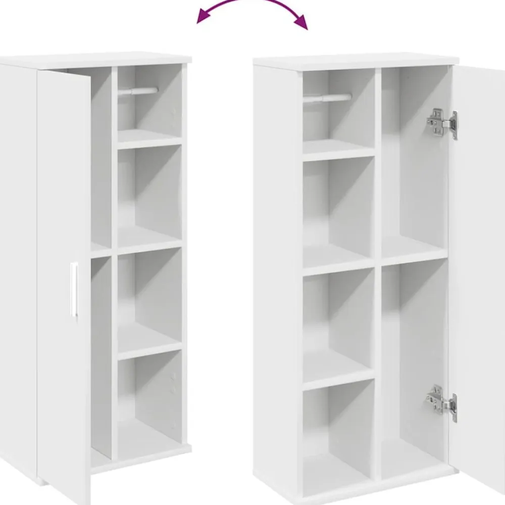 vidaXL Conjuntos De Muebles-Mueble de baño con portarrollos 39x22x90 cm