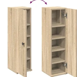 vidaXL Mueble de baño con portarrollos 20,5x22x72 cm Roble Sonoma Best