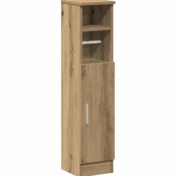 vidaXL Mueble de baño con portarrollos 20,5x22x90 cm Roble artisan Outlet