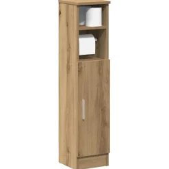vidaXL Mueble de baño con portarrollos 20,5x22x90 cm Roble artisan Outlet
