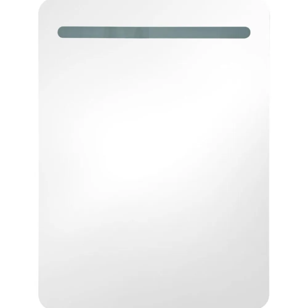 vidaXL Armarios Y Almacenamiento-Mueble de baño con espejo LED 60x11x80 cm