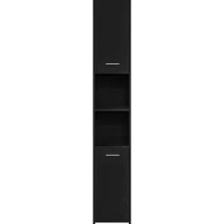 vidaXL Conjuntos De Muebles-Mueble de baño de madera de 30x30x183,5 cm