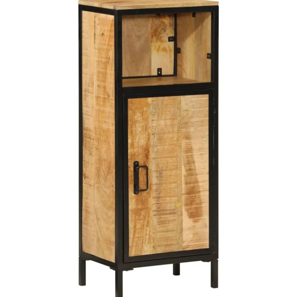 vidaXL Mueble de baño madera maciza de mango y hierro 40x27x90 cm Outlet