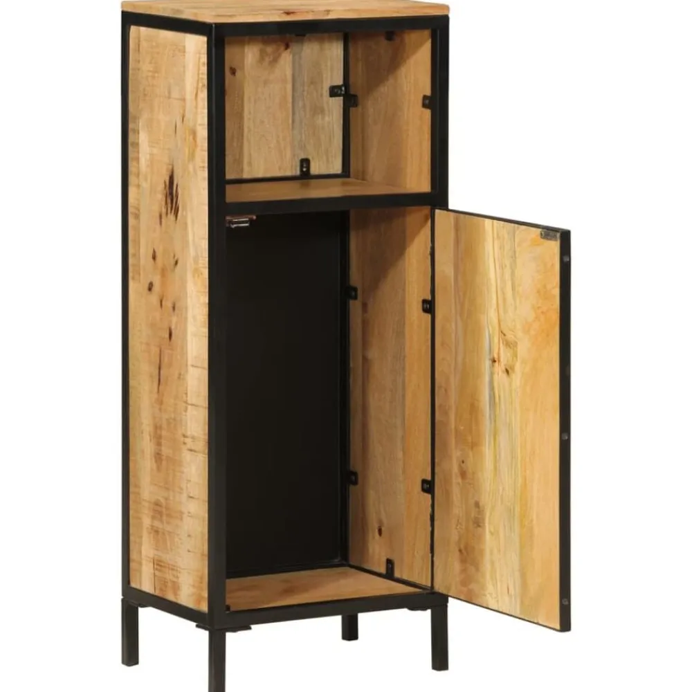 vidaXL Mueble de baño madera maciza de mango y hierro 40x27x90 cm Outlet